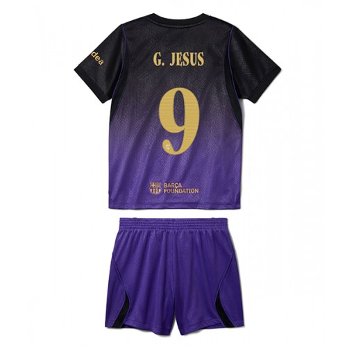 Dětský fotbalový dres Barcelona Gabriel Jesus #9 2026-27 Venkovní Krátký Rukáv (+ trenýrky)